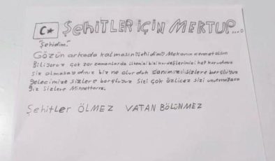 Koruma altındaki çocuklardan Mehmetçik’e mektup