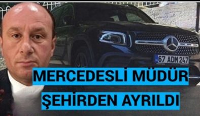 Pahalı mercedesi ile gündem olan il müdürü şehirden ayrıldı