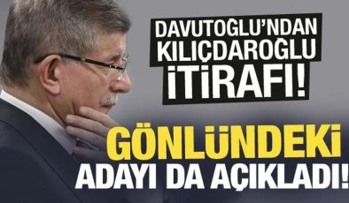 ‘Şimdi olsa Kılıçdaroğlu’nu desteklemezdim’ diyen Davutoğlu, gönlündeki adayı açıkladı!