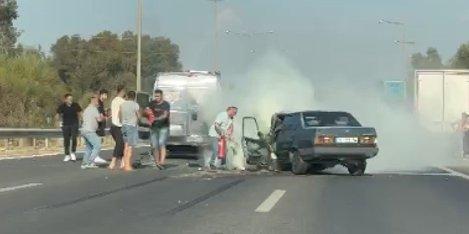 Aydın-İzmir Otoyolu’nda trafik kazası: 1 ölü, 2 yaralı