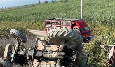 Bursa’da devrilen traktördeki 1 kişi öldü, 1 kişi yaralandı