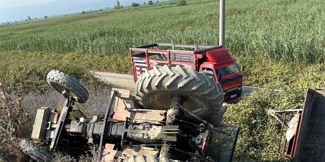 Bursa’da devrilen traktördeki 1 kişi öldü, 1 kişi yaralandı