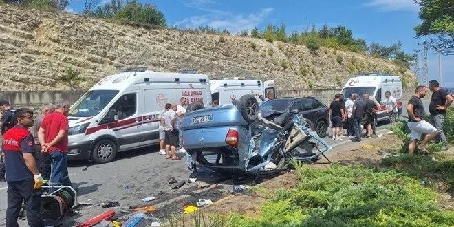 Cip ve otomobilin feci kazası: 1 ölü, 2’si çocuk 3 yaralı