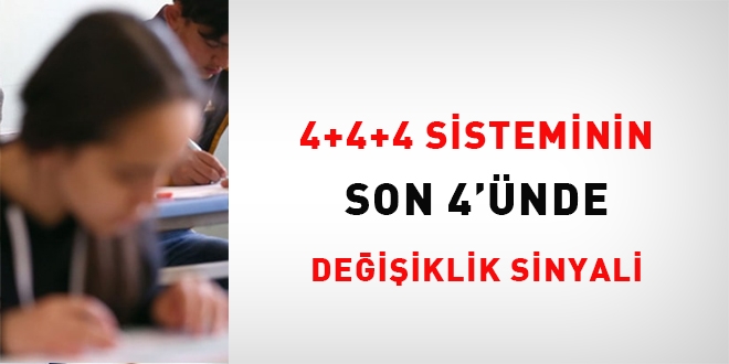 4+4+4 sisteminin son 4’ünde değişiklik sinyali