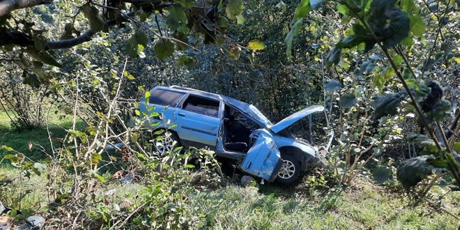 Giresun’da şarampole devrilen otomobildeki 1 kişi öldü, 3 kişi yaralandı