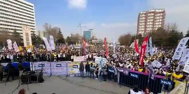 Ankara’da KESK Öncülüğünde Miting: Hayat Pahalılığına Dikkat Çekildi