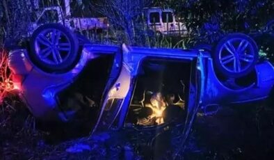 Samsun’da takla atan otomobilde 1 yaşındaki Uras öldü, 5 kişi yaralandı