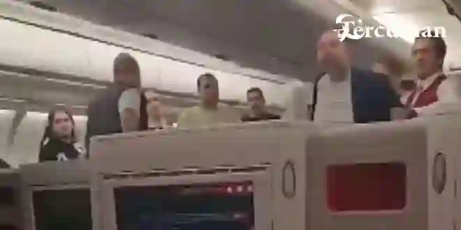 Uçakta olay çıkarıp, ‘Türkiye’yi satın alırım’ diye tehdit etti