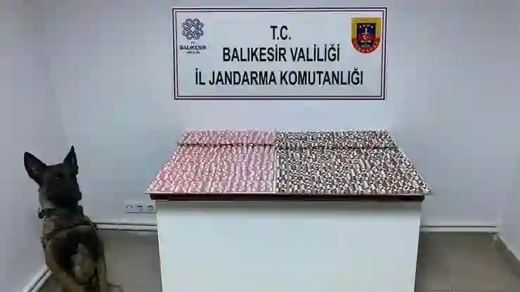 Balıkesir’de 7 bin 761 adet sentetik ecza hap ele geçirildi