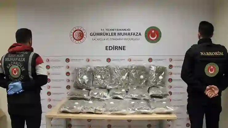 Kapıkule’de 2 TIR’da 21 kilo uyuşturucu ve 24 tabanca ele geçirildi