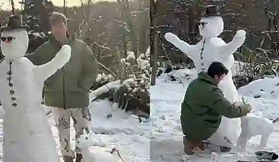 Başak Dizer, eşi Kıvanç Tatlıtuğ’u paylaştı: Dünyanın en güzel kardan adamı