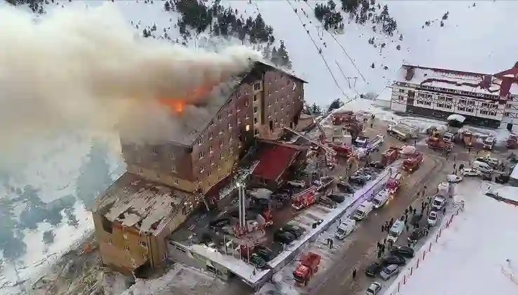 Kartalkaya’daki Otel Yangınını Araştırma Komisyonu, otelde incelemelerde bulunacak