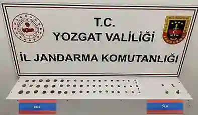 Yozgat’ta tarihi eser niteliği taşıyan 56 sikke ve 4 obje ele geçirildi