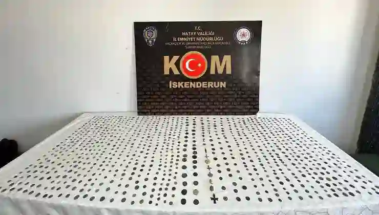 Hatay’da bin 30 adet sikke ele geçirildi