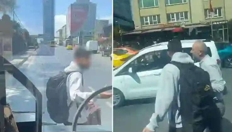 Otobüsü kaçırdı, Mecidiyeköy’ü birbirine kattı