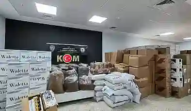 Trabzon’da 3,7 ton tütün ve 1,2 milyon makaron ele geçirildi