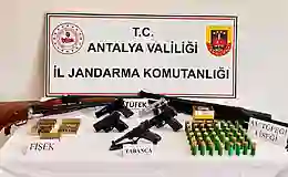 Antalya’da ruhsatsız silah operasyonu