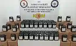 Samsun’da 1 ton etil alkol ele geçirildi