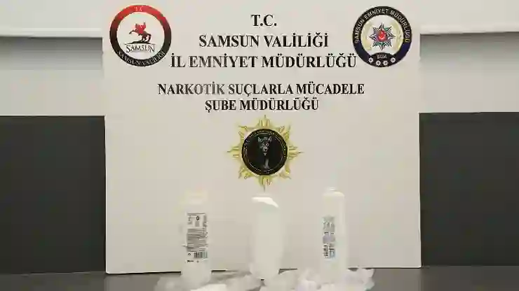 Samsun’da şampuan kutusunda uyuşturucu ele geçirildi