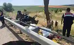 Edirne’de otomobil, ağaca çarptı; 2’si çocuk 5 ölü, 1 yaralı