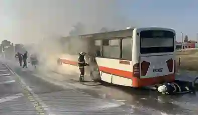Eskişehir’de belediye otobüsünde yangın
