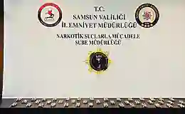 Samsun’da uyuşturucu operasyonunda 2 bin 300 sentetik ecza ele geçirildi
