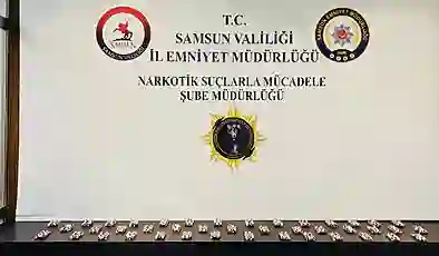 Samsun’da uyuşturucu operasyonunda 2 bin 300 sentetik ecza ele geçirildi