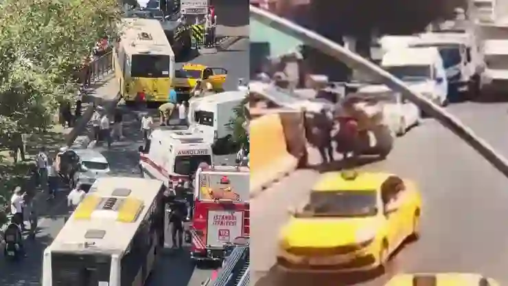 Beyoğlu’nda İETT otobüsü 10 araca çarptı: 6 yaralıdan biri entübe edildi, şoför gözaltında!