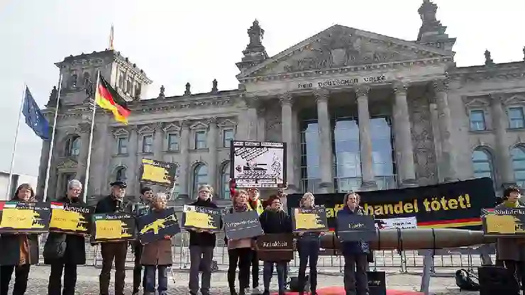 Almanya’da silah ihracatı yapan firmalar protesto edildi