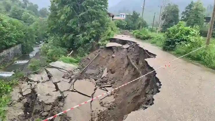 Artvin’de heyelan nedeniyle 2 köy yolu ulaşıma kapandı