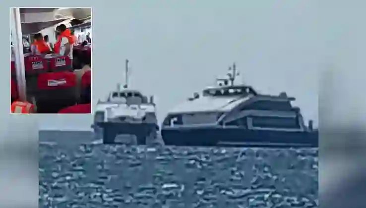 Avşa Adası’na giden İDO feribotu kayaya çarptı