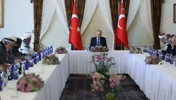 Cumhurbaşkanı Erdoğan, Dünya Müslüman Alimler Birliği heyetini kabul etti