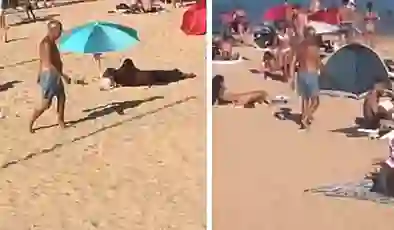 Portekiz Cumhurbaşkanı Sousa, halk plajında denize girdi; vatandaşlarla keyifli vakit geçirdi