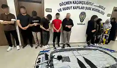 Tekirdağ’da 15 düzensiz göçmen yakalandı