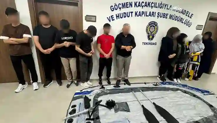 Tekirdağ’da 15 düzensiz göçmen yakalandı