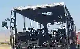 Ankara’da seyir halindeki yolcu otobüsü yandı: Kullanılmaz hale geldi