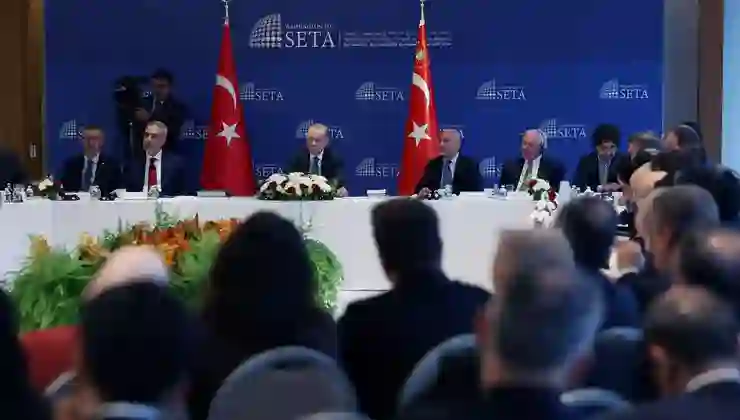 Cumhurbaşkanı Erdoğan, ABD’li düşünce kuruluşu temsilcileriyle bir araya geldi