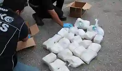 Mersin’de 31 kilo 550 gram sentetik uyuşturucu ele geçirildi