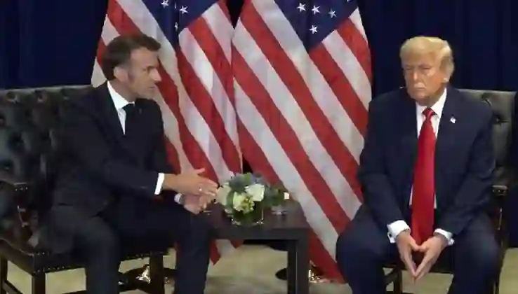Trump-Macron görüşmesinde “Filistin” atışması