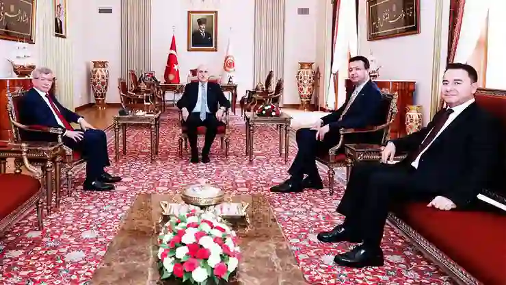 Meclis Başkanı Kurtulmuş, 3 partinin genel başkanlarını kabul etti