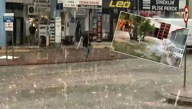 Antalya’da dolu paniği