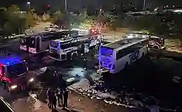 AŞTİ’de otobüs yandı