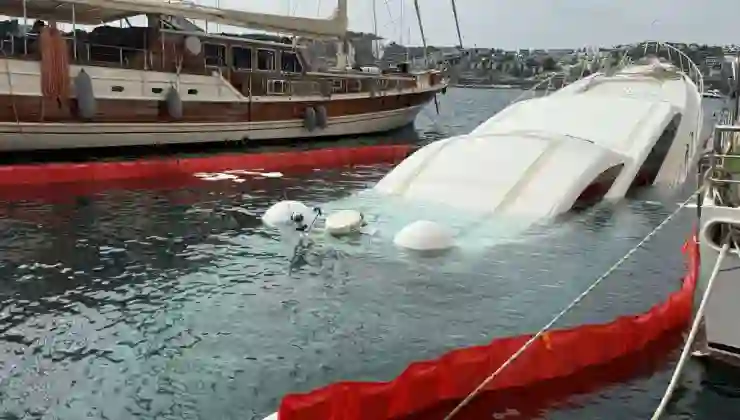 Bodrum’da milyonluk yat suya gömüldü