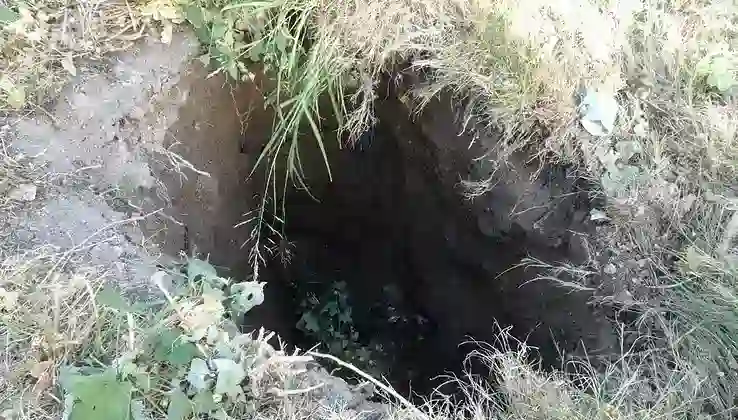 Malatya’da kayısı bahçesinde obruk oluştu