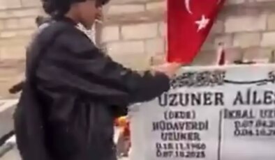 İkbal Uzuner’in mezarı başında uygunsuz hareketlerde bulunan 2 şüpheli gözaltında