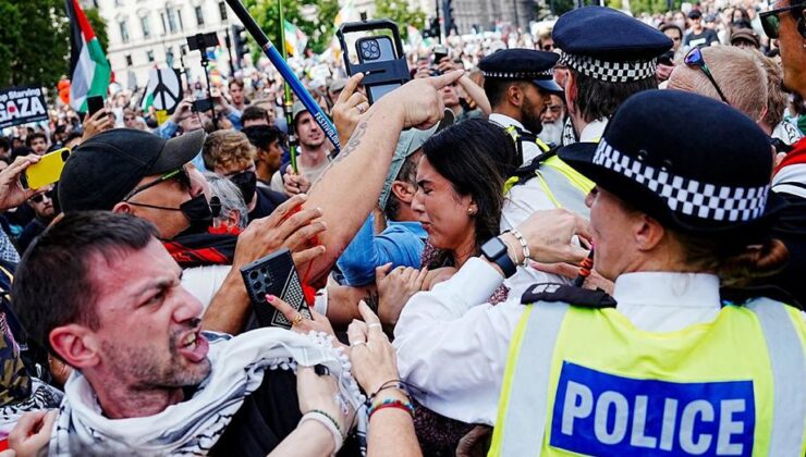 Londra’da Filistin eyleminde çok sayıda kişi gözaltına alındı