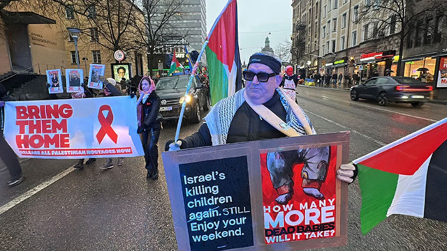 İsveç'te yüzlerce kişi sokağa indi: İsrail protesto edildi