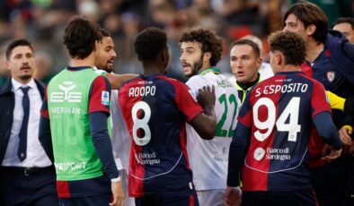 Zeki Çelik kırmızı kart gördü, Semih Kılıçsoy oyuna girdi, Cagliari kazandı