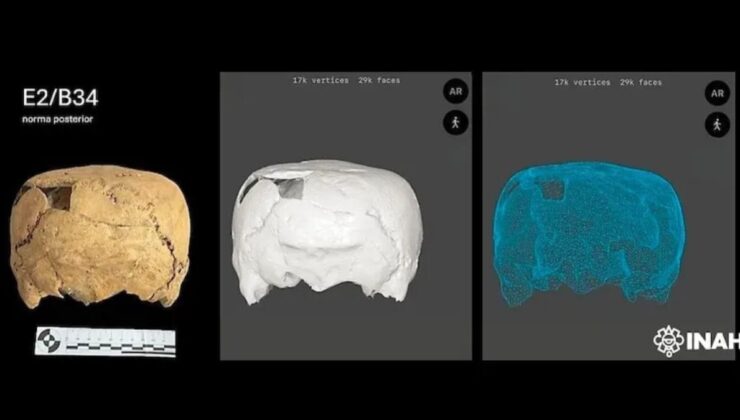 Arkeologlar şaşırdı! Küp şeklinde kafatası bulundu