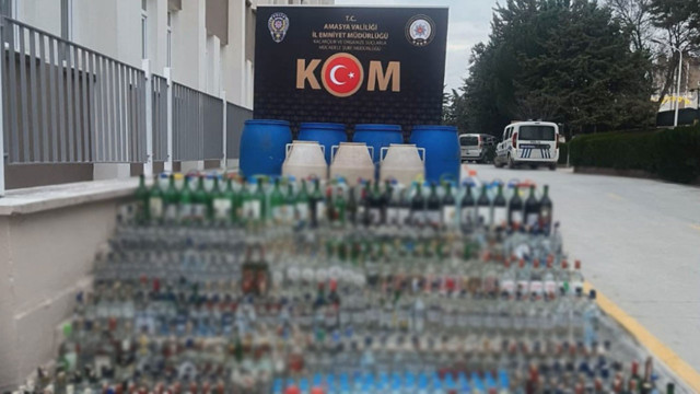 Amasya’da kaçak ve sahte alkol operasyonu! İki kişi hakkında tutuklama kararı